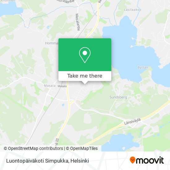 Luontopäiväkoti Simpukka map