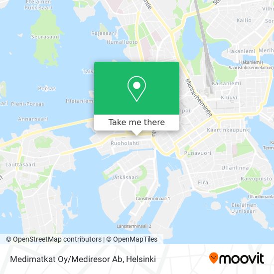 Medimatkat Oy/Mediresor Ab map