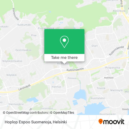 Hoplop Espoo Suomenoja map