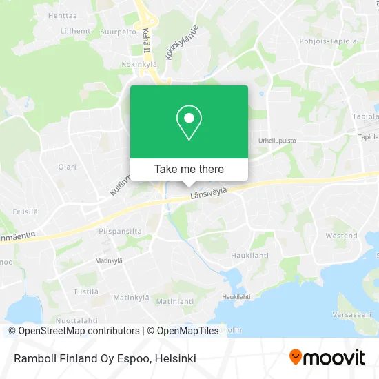 Ramboll Finland Oy Espoo map