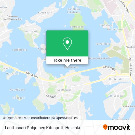 Lauttasaari Pohjoinen Kitespott map