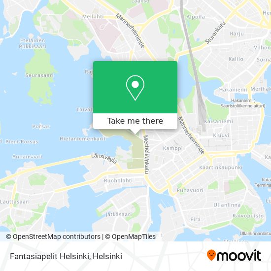 How to get to Fantasiapelit Helsinki by Bus, Metro, Train or Tram?