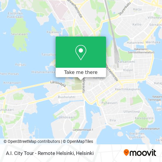 A.I. City Tour - Remote Helsinki map