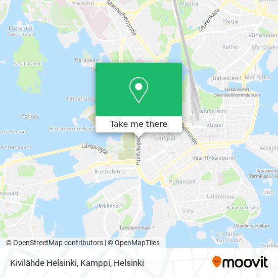 Kivilähde Helsinki, Kamppi map