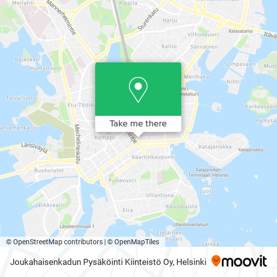 Joukahaisenkadun Pysäköinti Kiinteistö Oy map