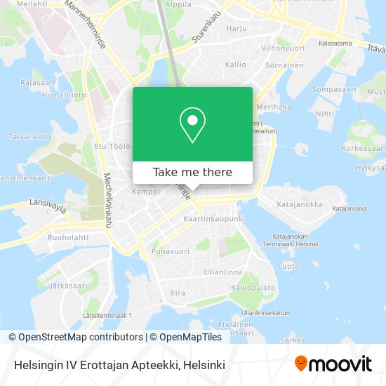 Helsingin IV Erottajan Apteekki map