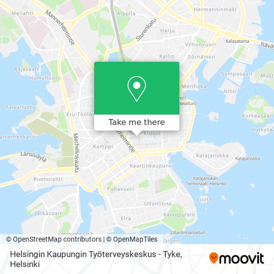 Helsingin Kaupungin Työterveyskeskus - Tyke map