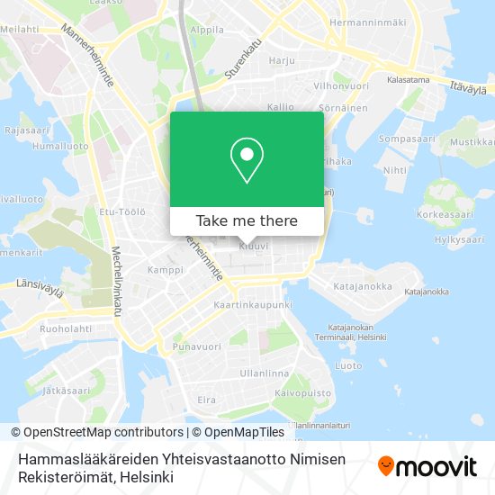 Hammaslääkäreiden Yhteisvastaanotto Nimisen Rekisteröimät map