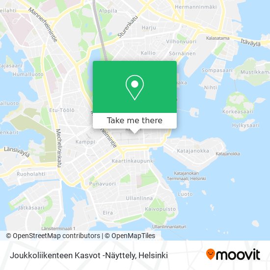 Joukkoliikenteen Kasvot -Näyttely map