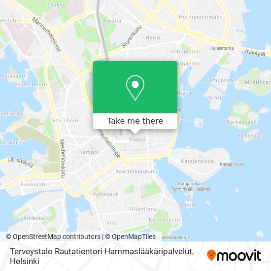 Terveystalo Rautatientori Hammaslääkäripalvelut map