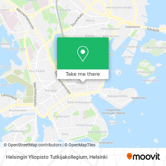 Helsingin Yliopisto Tutkijakollegium map