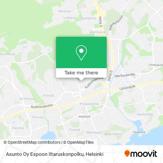 Asunto Oy Espoon Iltaruskonpolku map