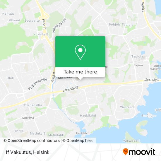 How to get to If Vakuutus in Espoo by Bus, Metro, Tram or Train?