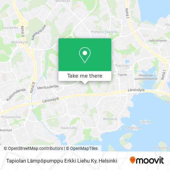 Tapiolan Lämpöpumppu Erkki Liehu Ky map