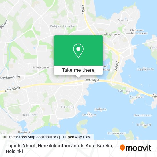 Tapiola-Yhtiöt, Henkilökuntaravintola Aura-Karelia map