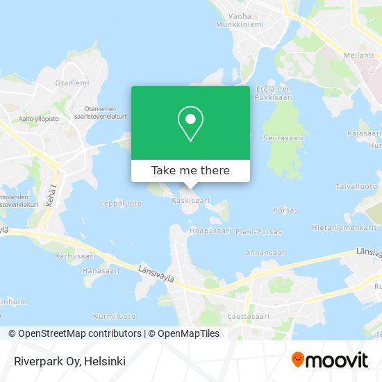 How to get to Riverpark Oy in Helsinki by Bus or Metro?