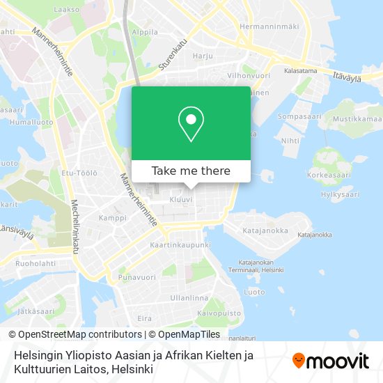 Helsingin Yliopisto Aasian ja Afrikan Kielten ja Kulttuurien Laitos map