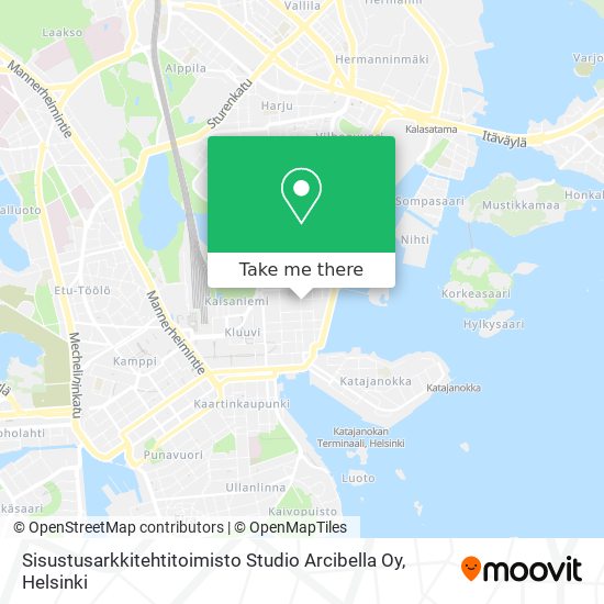 How to get to Sisustusarkkitehtitoimisto Studio Arcibella Oy in Helsinki by  Bus, Metro, Train or Tram?