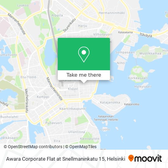 Awara Corporate Flat at Snellmaninkatu 15 map