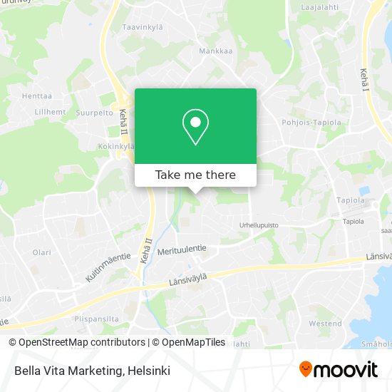 Bella Vita Marketing map