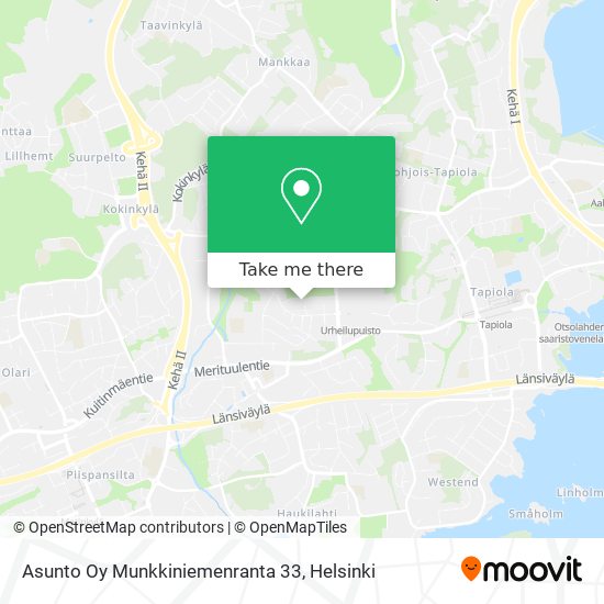 Asunto Oy Munkkiniemenranta 33 map