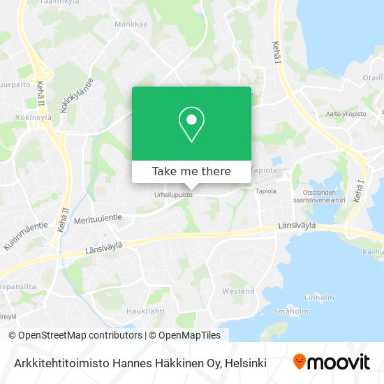 Arkkitehtitoimisto Hannes Häkkinen Oy map
