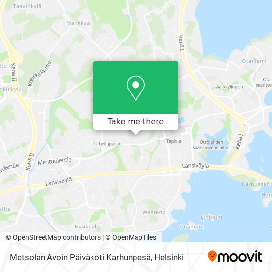 Metsolan Avoin Päiväkoti Karhunpesä map