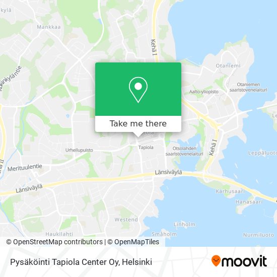 Pysäköinti Tapiola Center Oy map