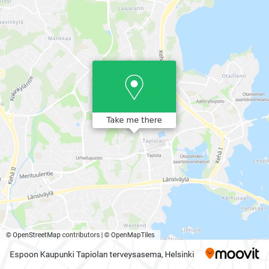 Espoon Kaupunki Tapiolan terveysasema map