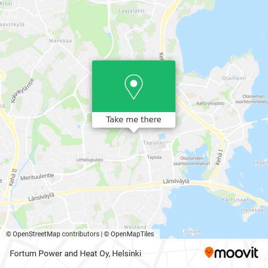 Fortum Power and Heat Oy map