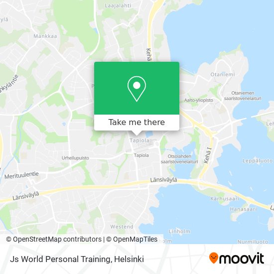 Js World Personal Training map
