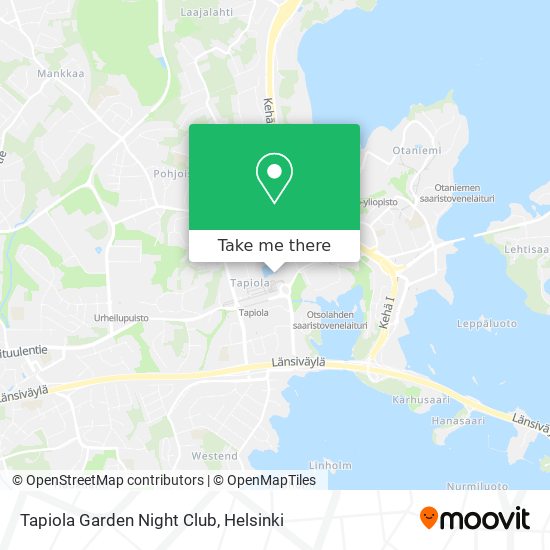 Tapiola Garden Night Club map