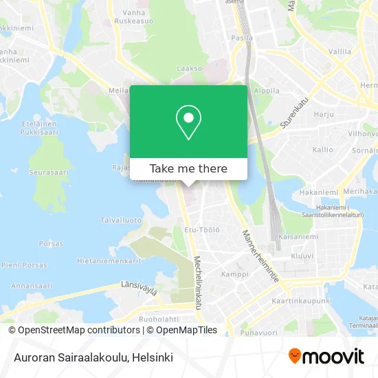 Auroran Sairaalakoulu map