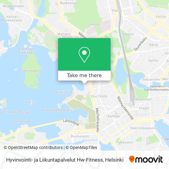 Hyvinvointi- ja Liikuntapalvelut Hw-Fitness map