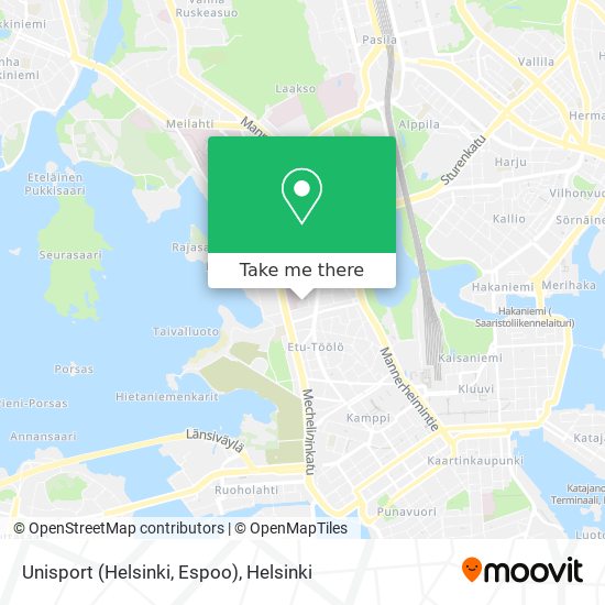 Unisport (Helsinki, Espoo) map