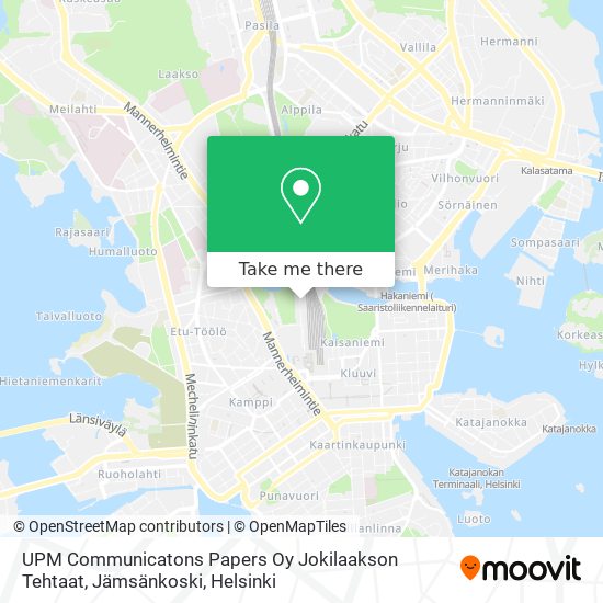 UPM Communicatons Papers Oy Jokilaakson Tehtaat, Jämsänkoski map