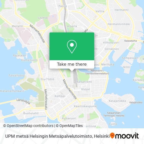 UPM metsä Helsingin Metsäpalvelutoimisto map