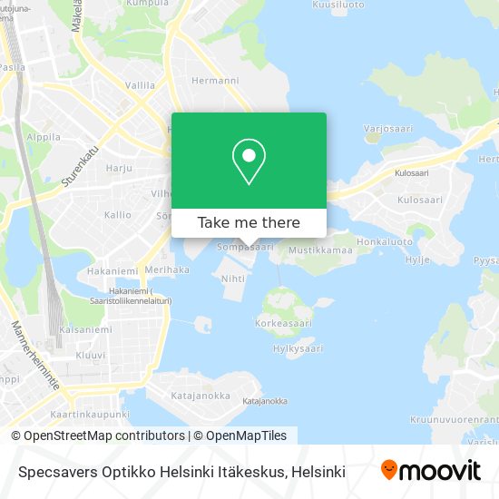 Specsavers Optikko Helsinki Itäkeskus map