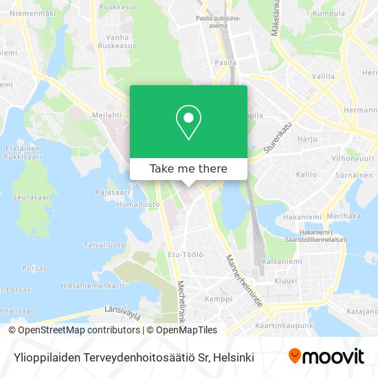 Ylioppilaiden Terveydenhoitosäätiö Sr map