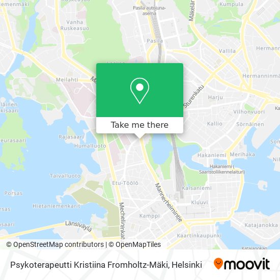 Psykoterapeutti Kristiina Fromholtz-Mäki map