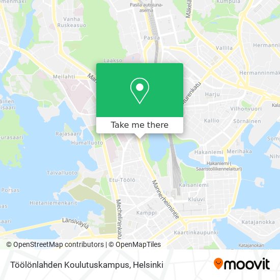 Töölönlahden Koulutuskampus map