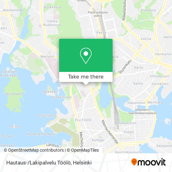 Hautaus-/Lakipalvelu Töölö map