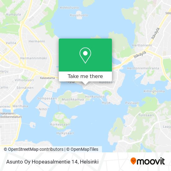 Asunto Oy Hopeasalmentie 14 map