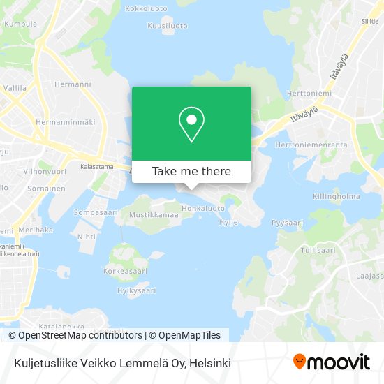 Kuljetusliike Veikko Lemmelä Oy map