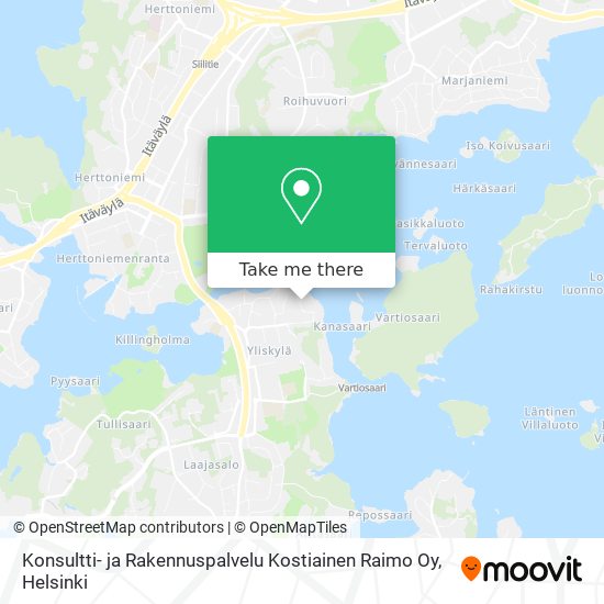 Konsultti- ja Rakennuspalvelu Kostiainen Raimo Oy map