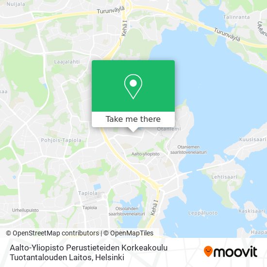 Aalto-Yliopisto Perustieteiden Korkeakoulu Tuotantalouden Laitos map