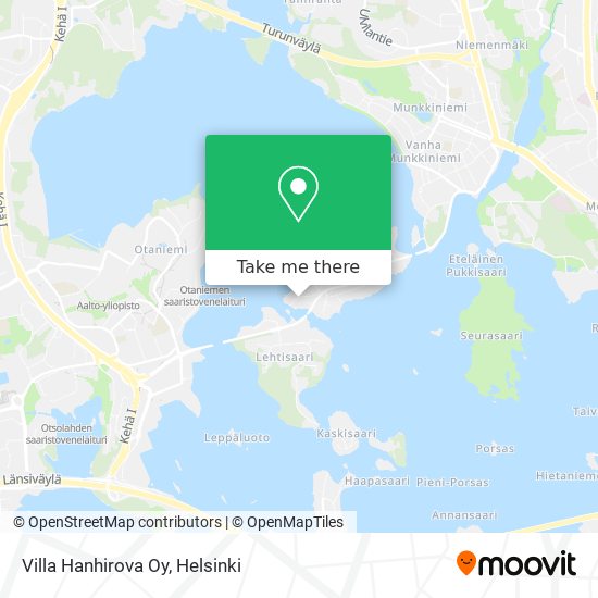 Villa Hanhirova Oy map