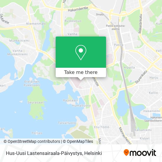 Hus-Uusi Lastensairaala-Päivystys map