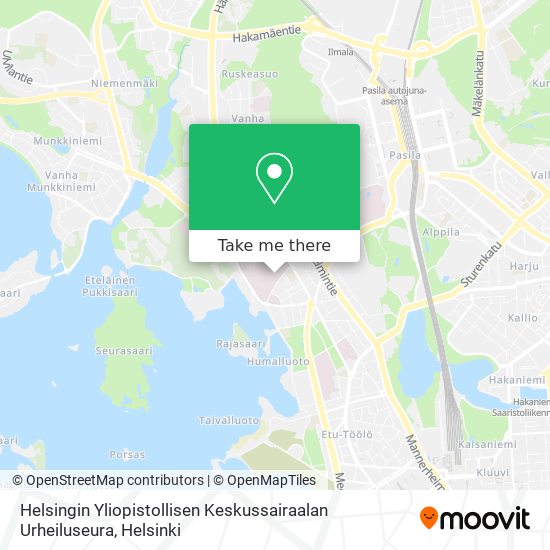 Helsingin Yliopistollisen Keskussairaalan Urheiluseura map