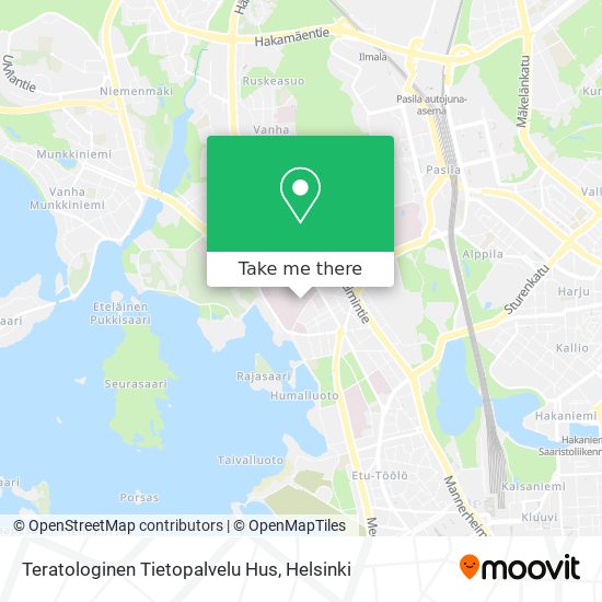 Teratologinen Tietopalvelu Hus map